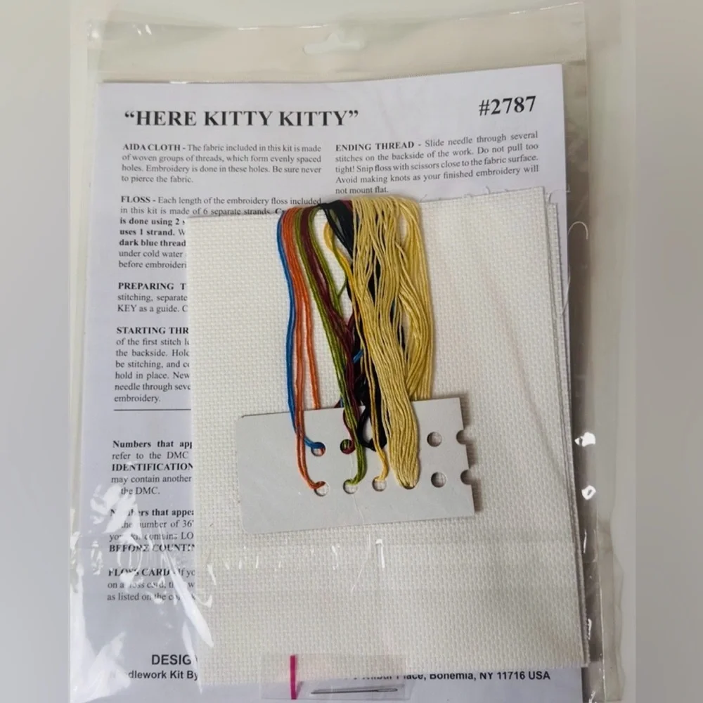 Design Works Cat-Themed Cross Stitch Kit - Multicolor
